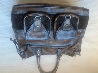 Bolso Loewe Marrón y Plateado