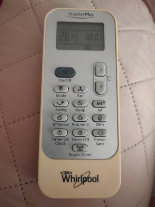 Mando Aire Acondicionado Whirlpool Inverter Plus
