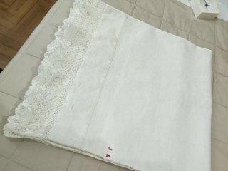 Almohadón antiguo lino s. XIX-XX