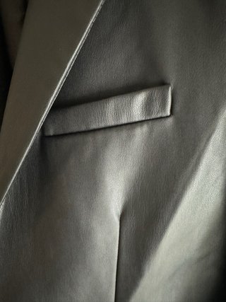 Chaqueta efecto piel Zara Negra