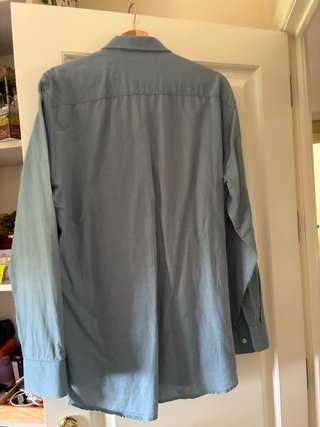 Camisa Lino Azul Talla 45 Cloking