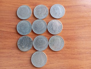 5 Pesetas 1957, 1975, 1980