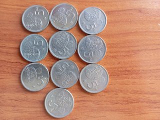 5 Pesetas 1957, 1975, 1980