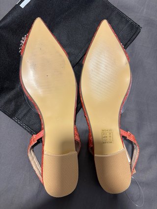 Bailarinas Naranja con Broche Plateado