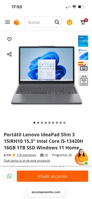 Lenovo IdeaPad Slim 3 Gris