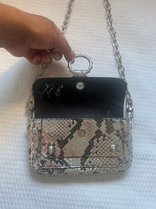 Bolso Zadig & Voltaire plateado serpiente