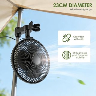Ventilatore Grow Clip 25W 22cm 2 Velocità