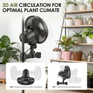 Ventilatore Grow Clip 25W 22cm 2 Velocità