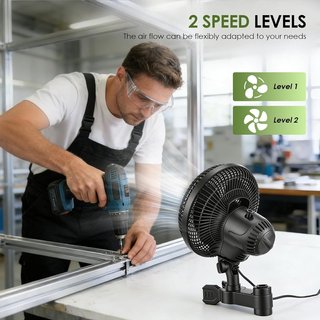 Ventilatore Grow Clip 25W 22cm 2 Velocità