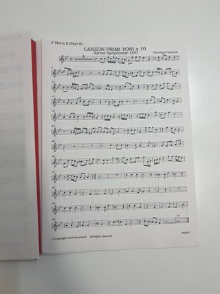 Partituras Gabrieli - Canzon Duodecimi & Primi