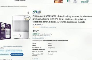 Philips Avent SCF293/01 - Esterilizador y secador de biberones
