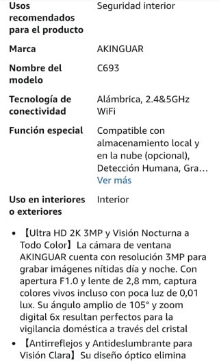 Cámara de seguridad AKINGUAR ventana .