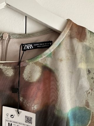 Vestido Zara estampado manga larga