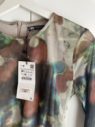 Vestido Zara estampado manga larga