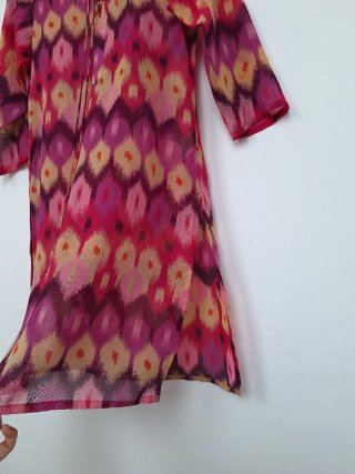 Vestido playero estampado multicolor