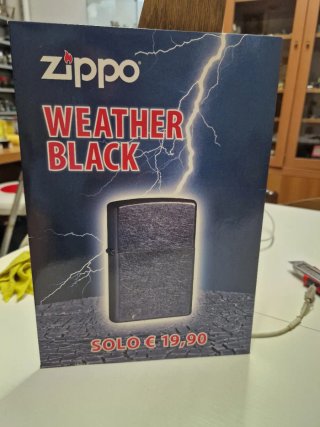 Cartellina Zippo Weather Black