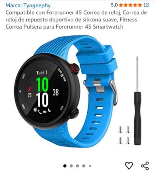 Correa Silicona Garmin Forerunner 45 Azul