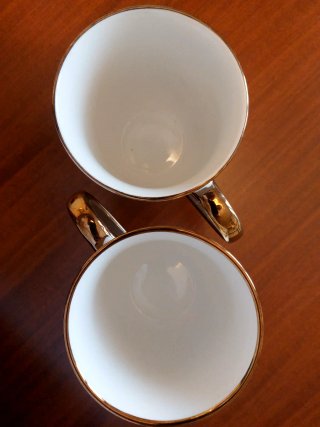 Coppia Mug Oro Natale Porcellana