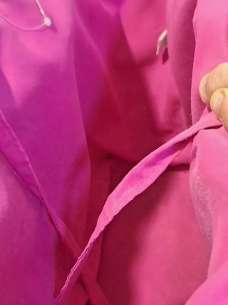 Bolso de esparto con forro rosa