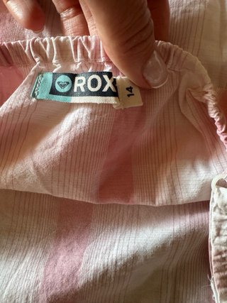 Camiseta Roxy tirantes cuadros rosa y blanco