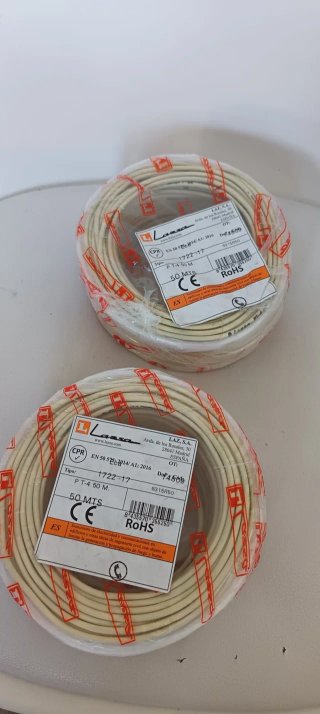 2 Rollos Cable Lazsa PT-4 50M 6315R50