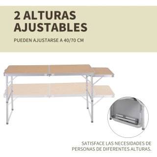 Mesa Camping Plegable Ala Abatible