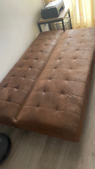 Sofá Cama Marrón Tela