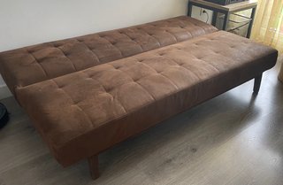 Sofá Cama Marrón Tela