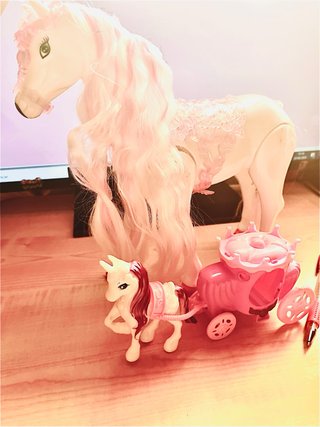 Juguetes: Caballo y Carruaje Rosa