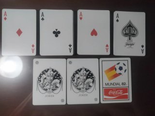 2 BARAJAS DE CARTAS, MUNDIAL 82 Y LOTERIA NACIONAL