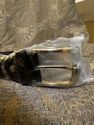Cinturone in Pelle Naturale Nero da Uomo 115cm