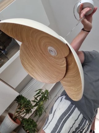 Lámpara colgante moderna beige