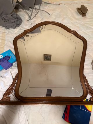 Espejo antiguo madera y cristal