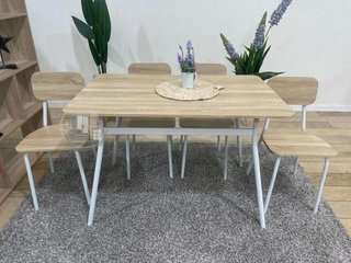 Mesa Comedor 110x70cm con Cuatro Sillas
