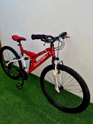 Bicicleta de montaña Freerider roja
