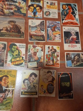 Lote Programas de mano cine antiguo (deteriorados)