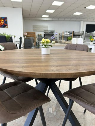 Mesa de Comedor Redonda Madera 120cm