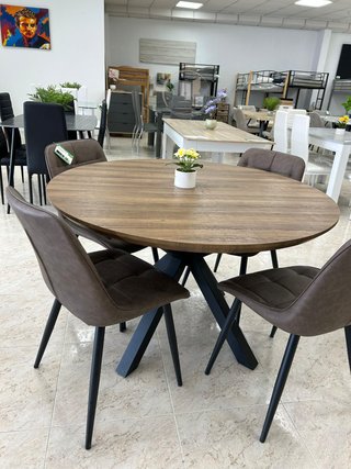 Mesa de Comedor Redonda Madera 120cm