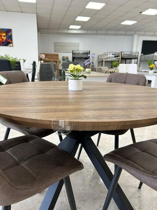 Mesa de Comedor Redonda Madera 120cm