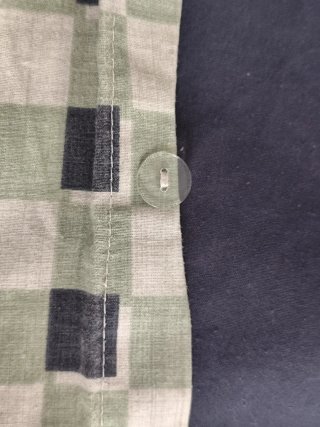 Funda nórdica cuadros gris y verde
