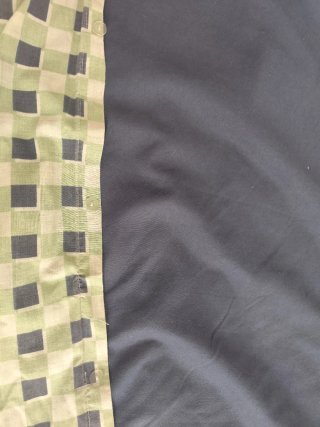 Funda nórdica cuadros gris y verde