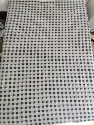 Funda nórdica cuadros gris y verde