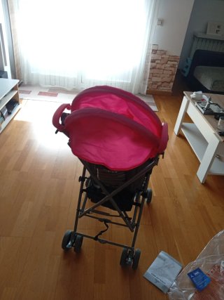 Carrito Paraguas Asalvo Gris y Rosa