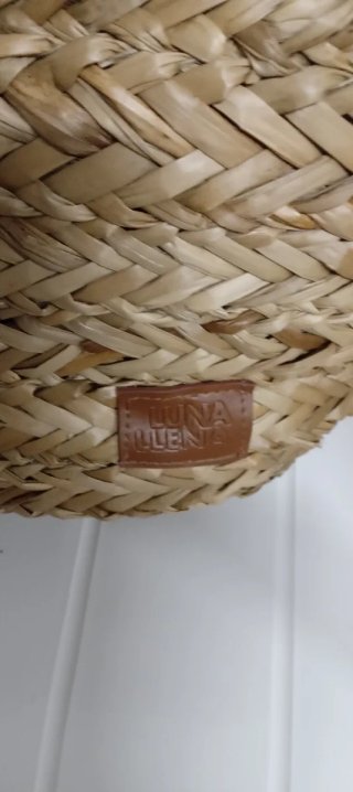 Cesto de verano mimbre y ante rosa