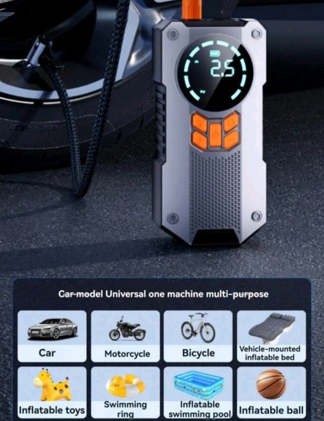 Arrancador Coche 1500mAh y Compresor Aire