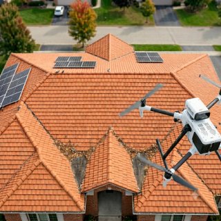 Inspección de tejados y canaletas con dron