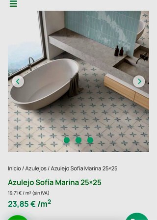 Baldosa Sofia Marina 25x25 6m2 (6 cajas)