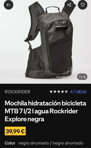 Zaino Idratazione MTB Decathlon 7L