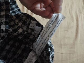 Gonna pantaloncino Bershka quadri bianco nero