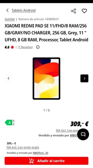 Xiaomi Redmi Pad SE Grigio 8GB RAM 256GB